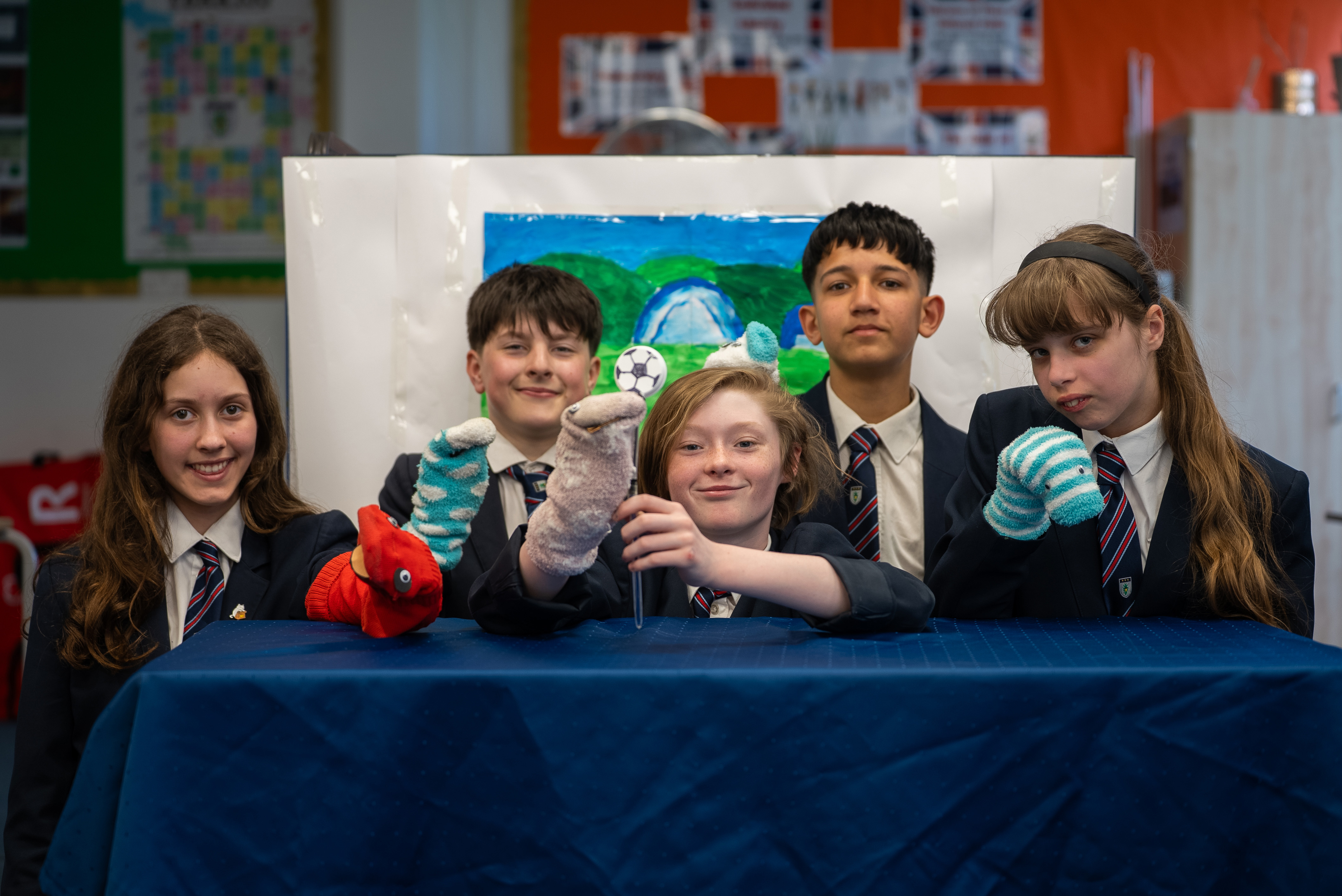 Students put on puppet show to promote gender equality